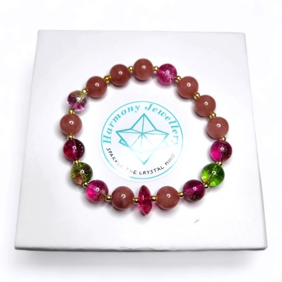 8 mm Tourmaline Bracelets/ Assorted styles - Picture 3 of 5